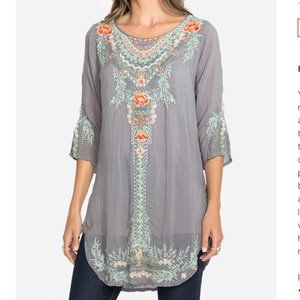 Johnny Was OLIVE BLOSSOM Embroidered Tunic